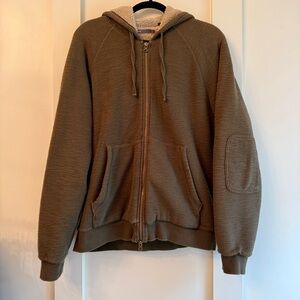 Men's Vince Green Zip Hooded Sweatshirt